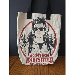 Stranger Things Loungefly Steve Harrington World's Best Babysitter Canvas Tote